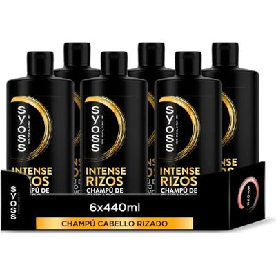 Syoss Rizos Pro Shampoo voor krullend en golvend haar (6 x 440 ml), professionele formule met natuurlijke ingrediënten en anti-kroeseffect, geschikt voor de curly-methode Syoss Rizos Pro Shampoo voor krullend en golvend haar (6 x 440 ml), professionele formule met natuurlijke ingrediënten en anti-kroeseffect, geschikt voor de curly-methode