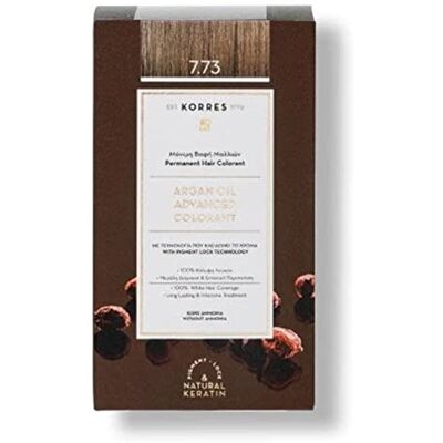 KORRES Arganoliekleurstof – zonder ammoniak Golden Moca 7.73 – 100% witte en veganistische haardekking voor langdurige kleur KORRES Arganoliekleurstof – zonder ammoniak Golden Moca 7.73 – 100% witte en veganistische haardekking voor langdurige kleur
