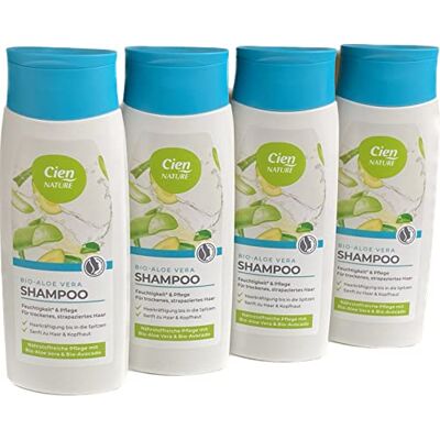 Cien Nature Naturkosmetik Set van 4 biologische aloë vera shampoo voor droog en beschadigd haar (4 x 200 ml) Cien Nature Naturkosmetik Set van 4 biologische aloë vera shampoo voor droog en beschadigd haar (4 x 200 ml)