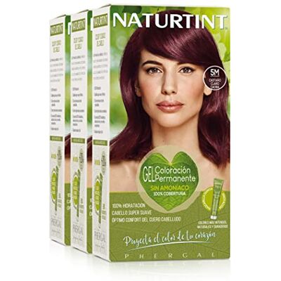 Naturtint Biobased Ammoniakvrije kleuring 100% dekking van het witte haar Plantaardige ingrediënten Natuurlijke en duurzame kleur 5M lichtbruin mahonie 3 stuks Naturtint Biobased Ammoniakvrije kleuring 100% dekking van het witte haar Plantaardige ingrediënten Natuurlijke en duurzame kleur 5M lichtbruin mahonie 3 stuks