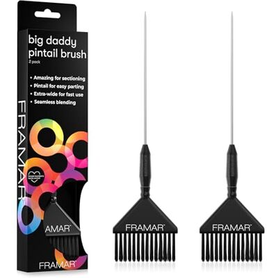 FRAMAR Haarkleurkwastenset – haarkleurkwast, haarverfkwast, penseel (zwart/big daddy) FRAMAR Haarkleurkwastenset – haarkleurkwast, haarverfkwast, penseel (zwart/big daddy)