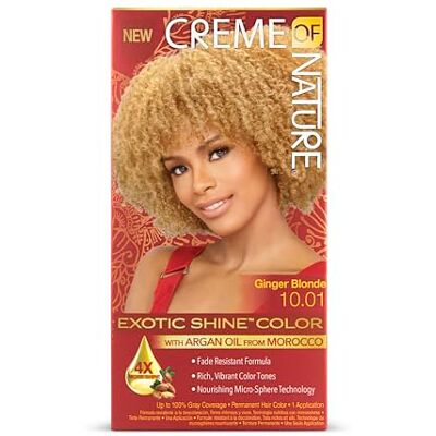 Creme of Nature Arganolie – permanente haarkleur met arganolie uit Arganolie uit Marokko voor krullend, krullend en kroeshaar, dekt 100% van het witte haar Creme of Nature Arganolie – permanente haarkleur met arganolie uit Arganolie uit Marokko voor krullend, krullend en kroeshaar, dekt 100% van het witte haar