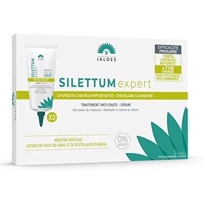 LABORATOIRE JALDES SILETTUM EXPERT Serum Pack van 3 tubes van 40 ml behandeling tegen haaruitval remt haaruitval en stimuleert de haargroei, verdicht en brengt vitaliteit LABORATORIRE JALDES LABORATOIRE JALDES SILETTUM EXPERT Serum Pack van 3 tubes van 40 ml behandeling tegen haaruitval remt haaruitval en stimuleert de haargroei, verdicht en brengt vitaliteit LABORATORIRE JALDES