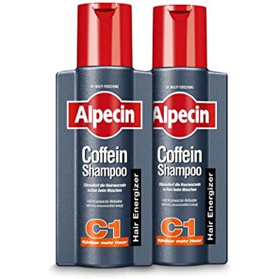 Alpecin Cafeïne C1 shampoo, 2 x 250 ml, voorkomt erfelijk haarverlies, voor meer haar Alpecin Cafeïne C1 shampoo, 2 x 250 ml, voorkomt erfelijk haarverlies, voor meer haar