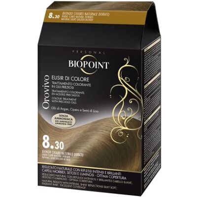 BIOPOINT Kit Orovivo kleuren-Elisir, kleurbehandeling zonder ammoniak, 8,3, lichtblond natuur, goudkleurig BIOPOINT Kit Orovivo kleuren-Elisir, kleurbehandeling zonder ammoniak, 8,3, lichtblond natuur, goudkleurig