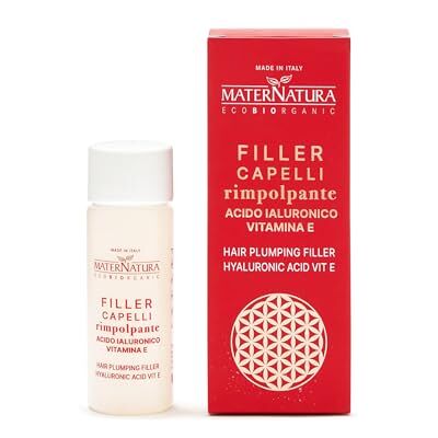 Maternatura , Hyaluronzuur en vitamine E voor haar, anti-kroes en glans, gemaakt in Italië, 50 ml Maternatura , Hyaluronzuur en vitamine E voor haar, anti-kroes en glans, gemaakt in Italië, 50 ml