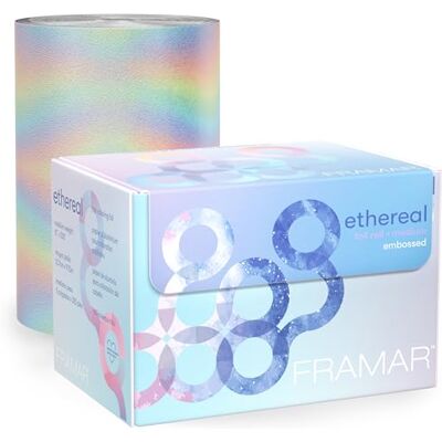 FRAMAR Haarlokfolie aluminiumfolie voor kappers aluminiumfolie voor highlights haarlokfolie, filmrol, Ethereal Foil 97,5 m FRAMAR Haarlokfolie aluminiumfolie voor kappers aluminiumfolie voor highlights haarlokfolie, filmrol, Ethereal Foil 97,5 m