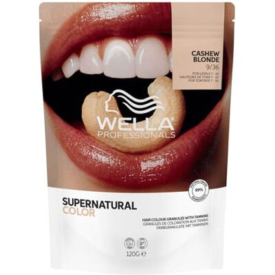 WELLA Supernatural Color 9/36 Cashew Blonde 120 g Professionele kleuring met natuurlijk effect, zachte dekking en lichtreflecties, natuurlijk en gelijkmatig resultaat WELLA Supernatural Color 9/36 Cashew Blonde 120 g Professionele kleuring met natuurlijk effect, zachte dekking en lichtreflecties, natuurlijk en gelijkmatig resultaat
