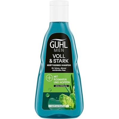 Guhl Men Voll&Stark Shampoo Inhoud: 250 ml Haartype: fijn, normaal, blauw Guhl Men Voll&Stark Shampoo Inhoud: 250 ml Haartype: fijn, normaal, blauw