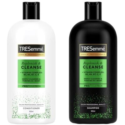 TRESemmé Classic Replenish and Cleanse Shampoo en Conditioner, 900 ml TRESemmé Classic Replenish and Cleanse Shampoo en Conditioner, 900 ml