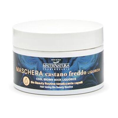Maternatura , Koudbruin zoethout, verstevigend masker, ideaal voor koude tinten, biologische schoonheidsroutine voor koud bruin haar, 200 ml Maternatura , Koudbruin zoethout, verstevigend masker, ideaal voor koude tinten, biologische schoonheidsroutine voor koud bruin haar, 200 ml