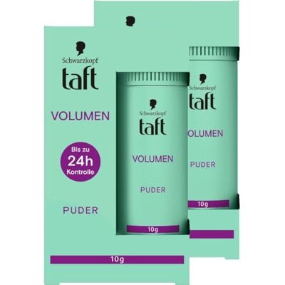 TAFT Schwarzkopf Volume Styling Poeder (2 x 10 g), Volumepoeder voor vol haar, voor maximaal 50 toepassingen, veganistisch, stylingpoeder TAFT Schwarzkopf Volume Styling Poeder (2 x 10 g), Volumepoeder voor vol haar, voor maximaal 50 toepassingen, veganistisch, stylingpoeder