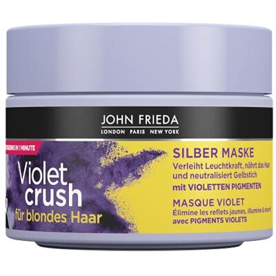 John Frieda Violet Crush Silver Masker 250 ml inhoud voor blond haar, neutraliseert vergeling, herstelt haarschade John Frieda Violet Crush Silver Masker 250 ml inhoud voor blond haar, neutraliseert vergeling, herstelt haarschade
