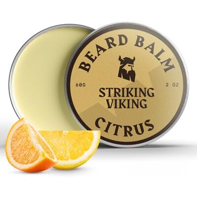 Viking baardbalsem met citrusgeur Style, versterkt en verzacht baard en snor biologische natuurlijke baardconditioner met sheaboter, argan, jojoba en sinaasappelolie Viking baardbalsem met citrusgeur Style, versterkt en verzacht baard en snor biologische natuurlijke baardconditioner met sheaboter, argan, jojoba en sinaasappelolie