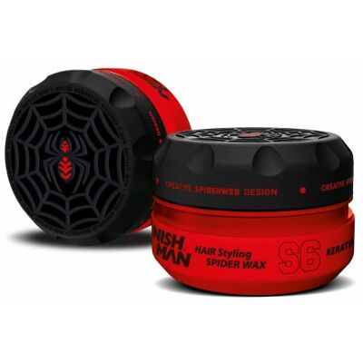 nishman Aqua Spider Wax 150 ml sterke grip, glanzende afwerking en flexibele styling voor alle haartypes langdurige hydratatie en gemakkelijk te reinigen (150 ml, S6 keratine rood) nishman Aqua Spider Wax 150 ml sterke grip, glanzende afwerking en flexibele styling voor alle haartypes langdurige hydratatie en gemakkelijk te reinigen (150 ml, S6 keratine rood)
