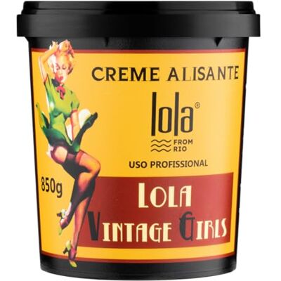 Lola From Rio Vintage Girls gladmakende crème voor effectief gladmaken van krullend, kroeshaar, dik en duurzaam haar, 850 g Lola From Rio Vintage Girls gladmakende crème voor effectief gladmaken van krullend, kroeshaar, dik en duurzaam haar, 850 g