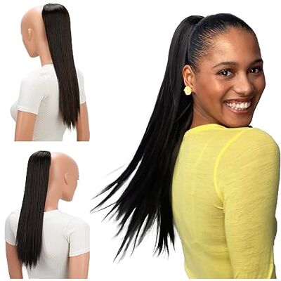 CAISHA PRETTYSHOP 55cm Pruik Vlecht Paardenstaart Haarextensies Glad Donkerbruin PH502 CAISHA PRETTYSHOP 55cm Pruik Vlecht Paardenstaart Haarextensies Glad Donkerbruin PH502