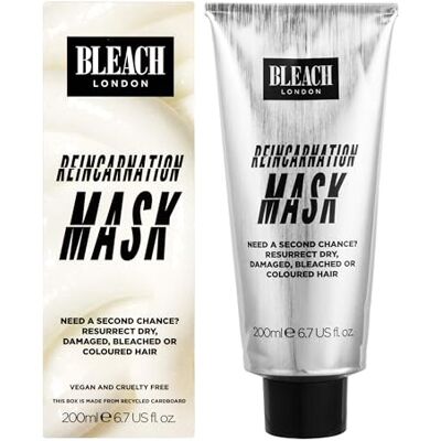 Bleach London Reincarnation Hair Mask Bond-Herstel voor beschadigd haar Eiwitbehandeling voor droog, beschadigd, gebleekt of gekleurd haar. Repareert en hydrateert met zonnebloemzaad extract. Bleach London Reincarnation Hair Mask Bond-Herstel voor beschadigd haar Eiwitbehandeling voor droog, beschadigd, gebleekt of gekleurd haar. Repareert en hydrateert met zonnebloemzaad extract.