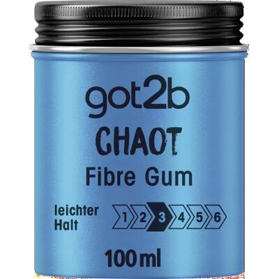 Got2B Chaot Fibre Gum outfit 3 (100 ml) haarwax voor heren creëert conische looks, haarpasta met sterke maar zachte grip voor individuele stijlen Got2B Chaot Fibre Gum outfit 3 (100 ml) haarwax voor heren creëert conische looks, haarpasta met sterke maar zachte grip voor individuele stijlen