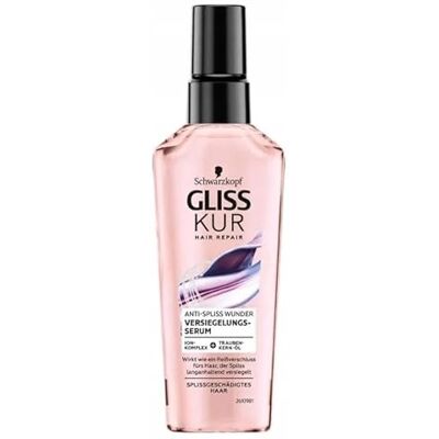 Gliss Kur Miracle anti-splijten serum (75 ml) haarserum biedt een langdurige afwerking en beschermt het haar tijdens het drogen Gliss Kur Miracle anti-splijten serum (75 ml) haarserum biedt een langdurige afwerking en beschermt het haar tijdens het drogen