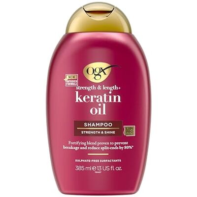 OGX anti-breekmiddel keratine olie shampoo, per stuk verpakt (1 x 385 ml) OGX anti-breekmiddel keratine olie shampoo, per stuk verpakt (1 x 385 ml)
