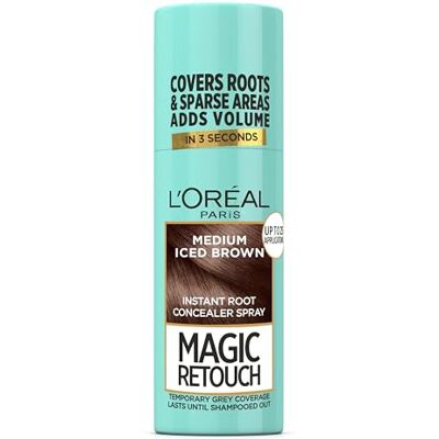 L'ORÉAL Paris Magic Retouch Instant wortelcorrector, snelle grijsdekking, eenvoudig aan te brengen, kleur: middelbruin, 75 ml L'ORÉAL Paris Magic Retouch Instant wortelcorrector, snelle grijsdekking, eenvoudig aan te brengen, kleur: middelbruin, 75 ml