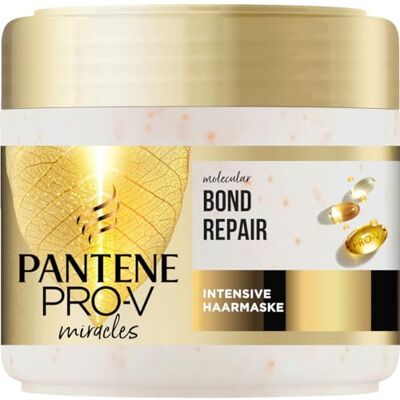 Pantene Pro-V Molecular Bond Repair Diepe haarverzorging met biotine 300 ml, Pro-V geconcentreerde formule voor extreem droog haar, voor zichtbaar gezonder, versterkt en Pantene Pro-V Molecular Bond Repair Diepe haarverzorging met biotine 300 ml, Pro-V geconcentreerde formule voor extreem droog haar, voor zichtbaar gezonder, versterkt en