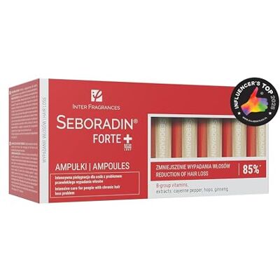 SEBORADIN Forte Haargroeiserum, serumampullen tegen haaruitval, behandeling tegen chronisch haarverlies en dunner worden, natuurlijke extracten en vitaminen SEBORADIN Forte Haargroeiserum, serumampullen tegen haaruitval, behandeling tegen chronisch haarverlies en dunner worden, natuurlijke extracten en vitaminen