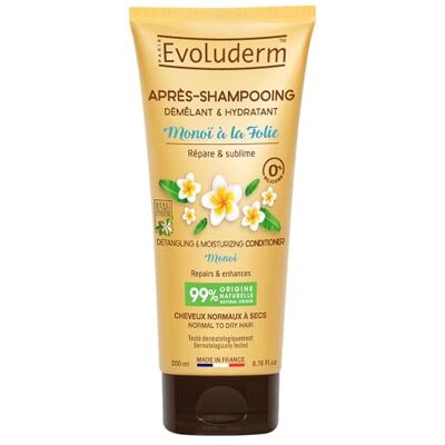 Evoluderm Ontwarrende & Hydraterende Monoï met Folie Conditioner 200 ml 99% Natuurlijke Oorsprong Veganistisch Gemaakt in Frankrijk Evoluderm Ontwarrende & Hydraterende Monoï met Folie Conditioner 200 ml 99% Natuurlijke Oorsprong Veganistisch Gemaakt in Frankrijk