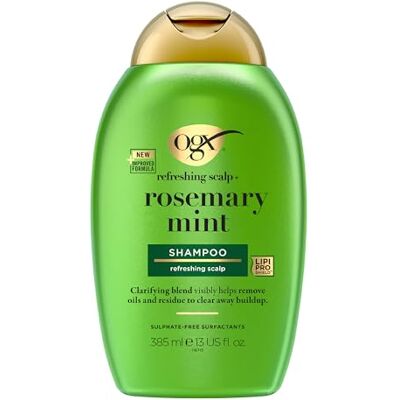 OGX Refreshing Scalp+ Rosemary Mint Haarreinigende shampoo (385 ml), die helpt om oliën en resten zichtbaar te verwijderen, voor alle haartypes, vooral voor OGX Refreshing Scalp+ Rosemary Mint Haarreinigende shampoo (385 ml), die helpt om oliën en resten zichtbaar te verwijderen, voor alle haartypes, vooral voor