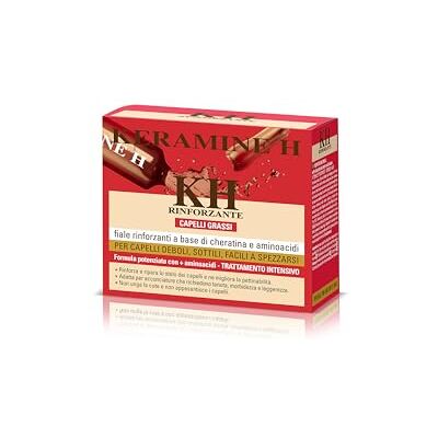 Keramine H Rode versterkingsfles op basis van keratine en aminozuren voor vettig haar, 10 x 10 ml Keramine H Rode versterkingsfles op basis van keratine en aminozuren voor vettig haar, 10 x 10 ml