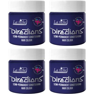 La Riche 4 x Directions Semi-Permanent Hair Color 100 ml tube (Midnight Blue) La Riche 4 x Directions Semi-Permanent Hair Color 100 ml tube (Midnight Blue)