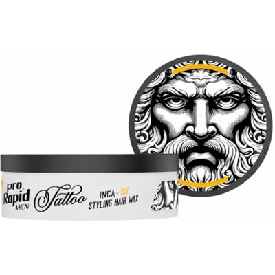 Pro Rapid Men Pro Rapid Tattoo Inca Professionele stylingwax met glanzende afwerking, 150 ml Pro Rapid Men Pro Rapid Tattoo Inca Professionele stylingwax met glanzende afwerking, 150 ml