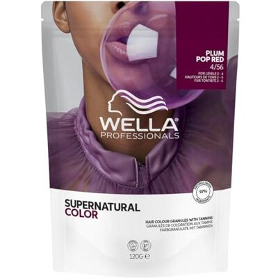 WELLA Supernatural Color 4/56 Plum Pop Red 120 g Professionele kleuring met natuurlijk effect, zachte dekking en lichtreflecties, natuurlijk en gelijkmatig resultaat WELLA Supernatural Color 4/56 Plum Pop Red 120 g Professionele kleuring met natuurlijk effect, zachte dekking en lichtreflecties, natuurlijk en gelijkmatig resultaat
