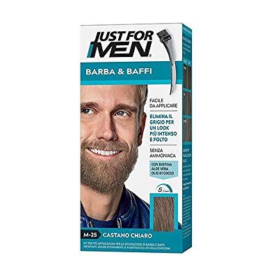 Just for men M25 Snor & Baard Donkerblond, verwijdert grijs, voor een dikkere en vollere look Just for men M25 Snor & Baard Donkerblond, verwijdert grijs, voor een dikkere en vollere look
