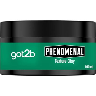 Got2B Phenomenal Texture Clay Halt 5 (100 ml) haarwax voor mannen geeft een unieke matte kapselstijl, geschikt voor korter haar, veganistische formule Got2B Phenomenal Texture Clay Halt 5 (100 ml) haarwax voor mannen geeft een unieke matte kapselstijl, geschikt voor korter haar, veganistische formule
