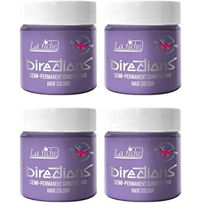 La Riche Directions Haarverf, semi-permanent, lila, 100 ml, 4 stuks La Riche Directions Haarverf, semi-permanent, lila, 100 ml, 4 stuks