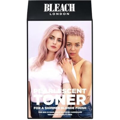 Bleach London Parelmoer tonerset: neutraliseert geel en krijgt parelblonde kleur, semi-permanente toner zonder ammoniak voor gebleekt blond haar, inclusief kleurstof, ontwikkelingslotion Bleach London Parelmoer tonerset: neutraliseert geel en krijgt parelblonde kleur, semi-permanente toner zonder ammoniak voor gebleekt blond haar, inclusief kleurstof, ontwikkelingslotion