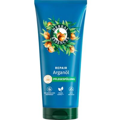 Herbal Essences Repair Conditioner met arganolie, 250 ml, van beschadigd haar met soepeler en glanzend haar, intensieve verzorging, ingrediënten van natuurlijke oorsprong, veganistisch Herbal Essences Repair Conditioner met arganolie, 250 ml, van beschadigd haar met soepeler en glanzend haar, intensieve verzorging, ingrediënten van natuurlijke oorsprong, veganistisch