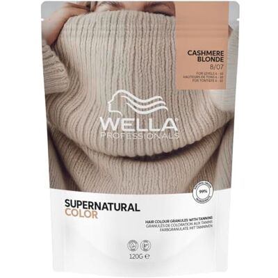 WELLA Supernatural Color 8/07 Cashmere Blonde 120 g Professionele kleuring met natuurlijk effect, zachte dekking en lichtreflecties, natuurlijk en gelijkmatig resultaat WELLA Supernatural Color 8/07 Cashmere Blonde 120 g Professionele kleuring met natuurlijk effect, zachte dekking en lichtreflecties, natuurlijk en gelijkmatig resultaat