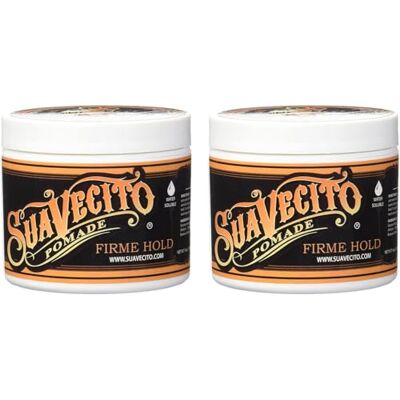 Suavecito Pomade Suavecito Firme Strong Hold Pomade Water Based Medium Shine for Men 2 x 113 g Suavecito Pomade Suavecito Firme Strong Hold Pomade Water Based Medium Shine for Men 2 x 113 g