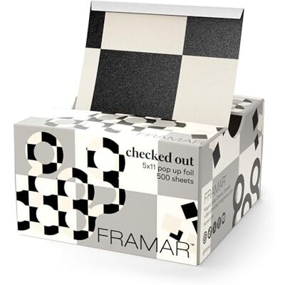 FRAMAR Aluminium kapperspapier, geruit, professioneel aluminium papier, professionele kappersaccessoires, kapperspapier, professioneel kappersmateriaal, kappersproduct, 500 vellen FRAMAR Aluminium kapperspapier, geruit, professioneel aluminium papier, professionele kappersaccessoires, kapperspapier, professioneel kappersmateriaal, kappersproduct, 500 vellen