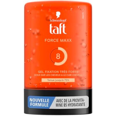 TAFT Schwarzkopf – styling-gel – Force Maxx gel – houdt tot 72 uur – zeer sterke fixatie – zacht op het haar – langdurige grip – zonder kleverig effect – formule Provitamine B5 – 300 ml TAFT Schwarzkopf – styling-gel – Force Maxx gel – houdt tot 72 uur – zeer sterke fixatie – zacht op het haar – langdurige grip – zonder kleverig effect – formule Provitamine B5 – 300 ml