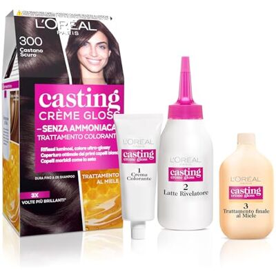 L'Oreal Paris L'Oréal Paris Casting Creme Gloss Haarkleuring zonder ammoniak voor een aangename geur donker Castane 300 L'Oreal Paris L'Oréal Paris Casting Creme Gloss Haarkleuring zonder ammoniak voor een aangename geur donker Castane 300