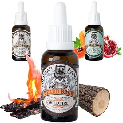 Mr Bear Family Baardolie voor mannen Wildfire baardverzorging hydraterende baardgroeiolie met jojoba- en arganolie hydraterende baardverzorging voor mannen 30 ml Mr Bear Family Baardolie voor mannen Wildfire baardverzorging hydraterende baardgroeiolie met jojoba- en arganolie hydraterende baardverzorging voor mannen 30 ml