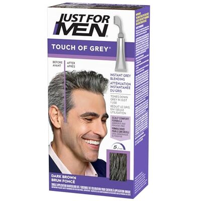 Just for men Touch Of Grey T45 Hair Color Donkerbruin Grijs, 40 g Just for men Touch Of Grey T45 Hair Color Donkerbruin Grijs, 40 g