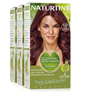 Naturtint Biobased Ammoniakvrije kleuring 100% dekking van wit haar Plantaardige ingrediënten Natuurlijke en langdurige kleur 5.5 Sprankelend Mahonie 3 stuks Naturtint Biobased Ammoniakvrije kleuring 100% dekking van wit haar Plantaardige ingrediënten Natuurlijke en langdurige kleur 5.5 Sprankelend Mahonie 3 stuks