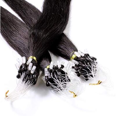 hair2heart 25 x 0,5 g haarverlenging met koude lussen 40 cm, kleur #1b natuurlijk zwart, glad hair2heart 25 x 0,5 g haarverlenging met koude lussen 40 cm, kleur #1b natuurlijk zwart, glad