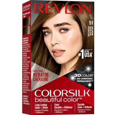 REVLON Colorsilk Permanente haarkleur # 51 lichtbruin REVLON Colorsilk Permanente haarkleur # 51 lichtbruin