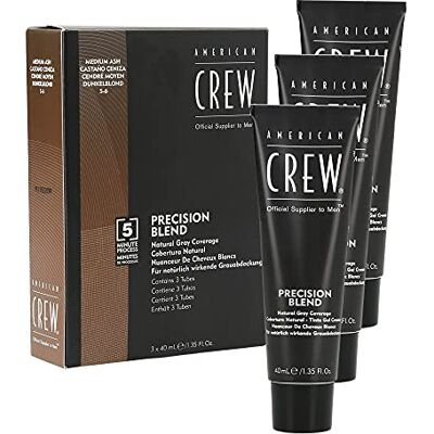 American Crew Precision Blend Natural Gray Coverage 3x40ml 5-6 Medium ASH by American Crew Precision Blend Natural Gray Coverage 3x40ml 5-6 Medium ASH by